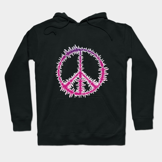 Peace Sign Pink | Audio Wave Hoodie by AudioWear